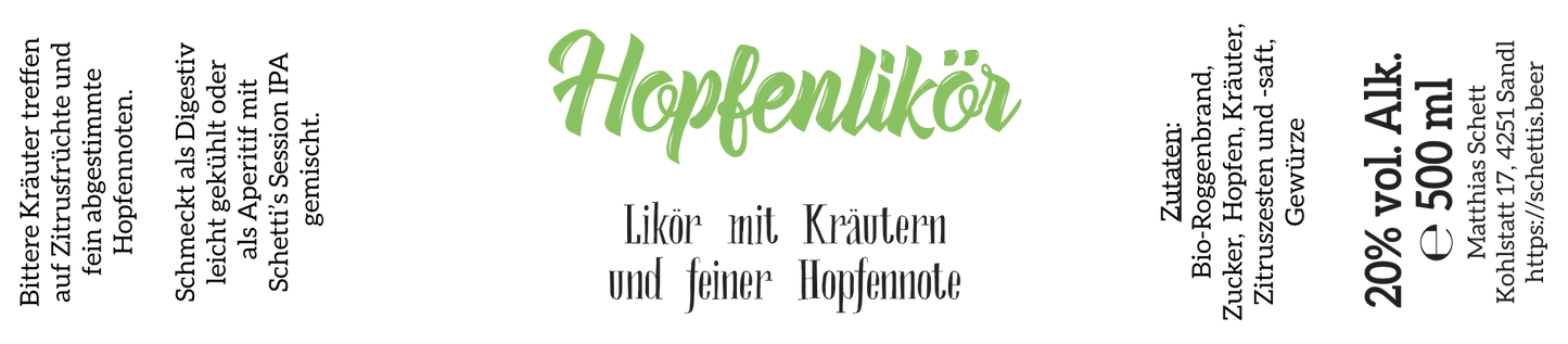 Hopfen Likör